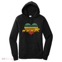 Mama Bear Three Cubs Retro Heart Mothers Day Gift Funny Gift Women's Hoodie thumb 0