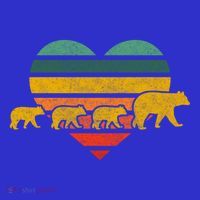 Mama Bear Three Cubs Retro Heart Mothers Day Gift Funny Gift Apron thumb 3