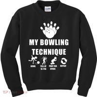 My Bowling Technique Kids Sweatshirt thumb 0
