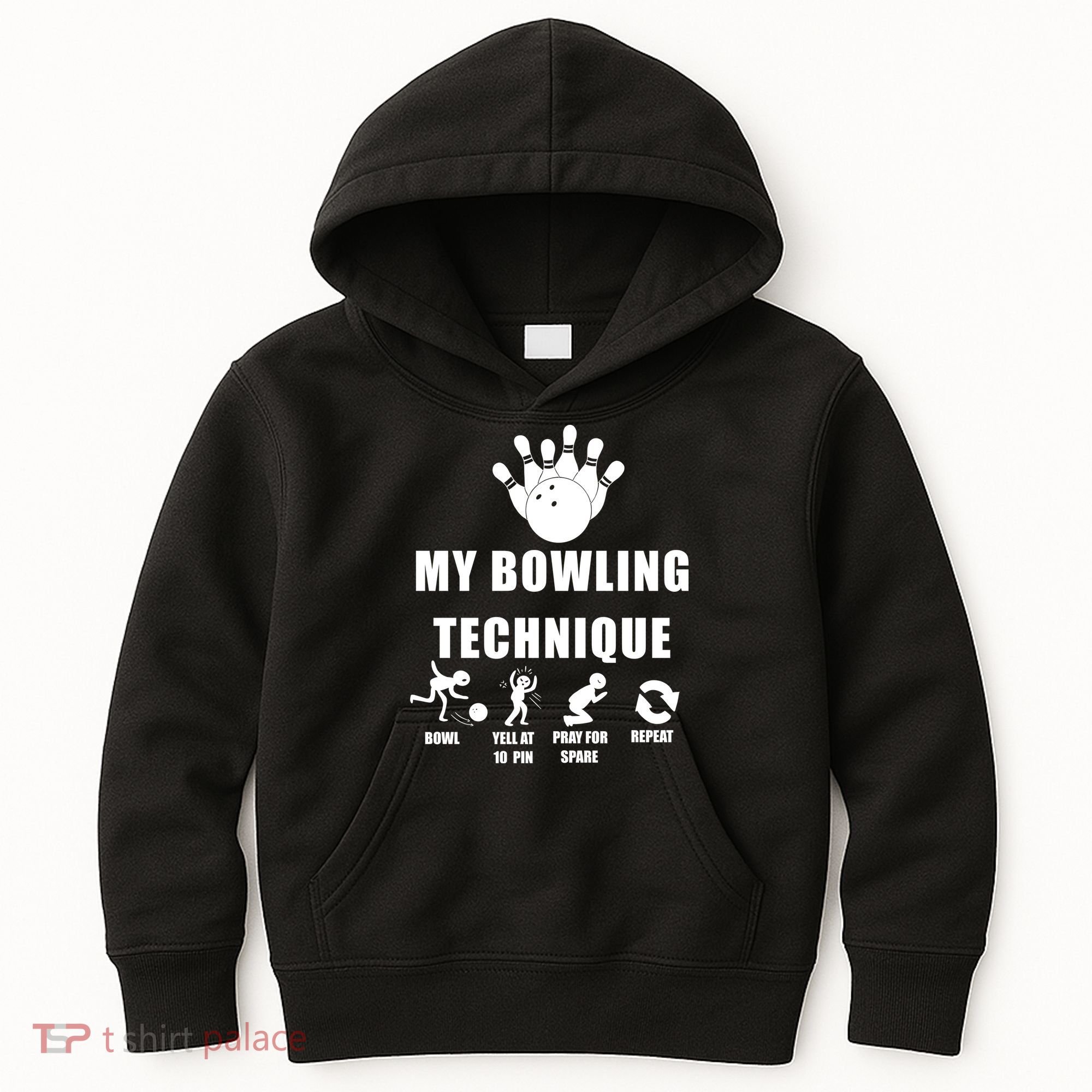 My Bowling Technique Kids Hoodie
