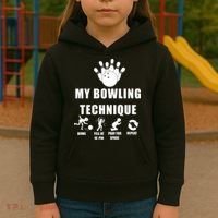 My Bowling Technique Kids Hoodie thumb 3
