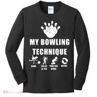 My Bowling Technique Kids Long Sleeve Shirt thumb 0