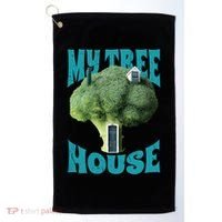 My Broccoli Tree House Funny Golf Towel thumb 0