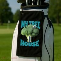 My Broccoli Tree House Funny Golf Towel thumb 2