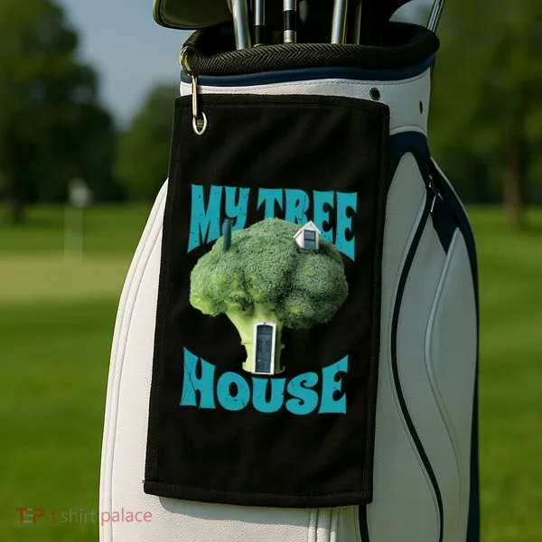 My Broccoli Tree House Funny Golf Towel