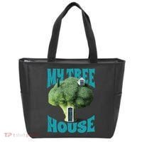 My Broccoli Tree House Funny Tote Bag thumb 0