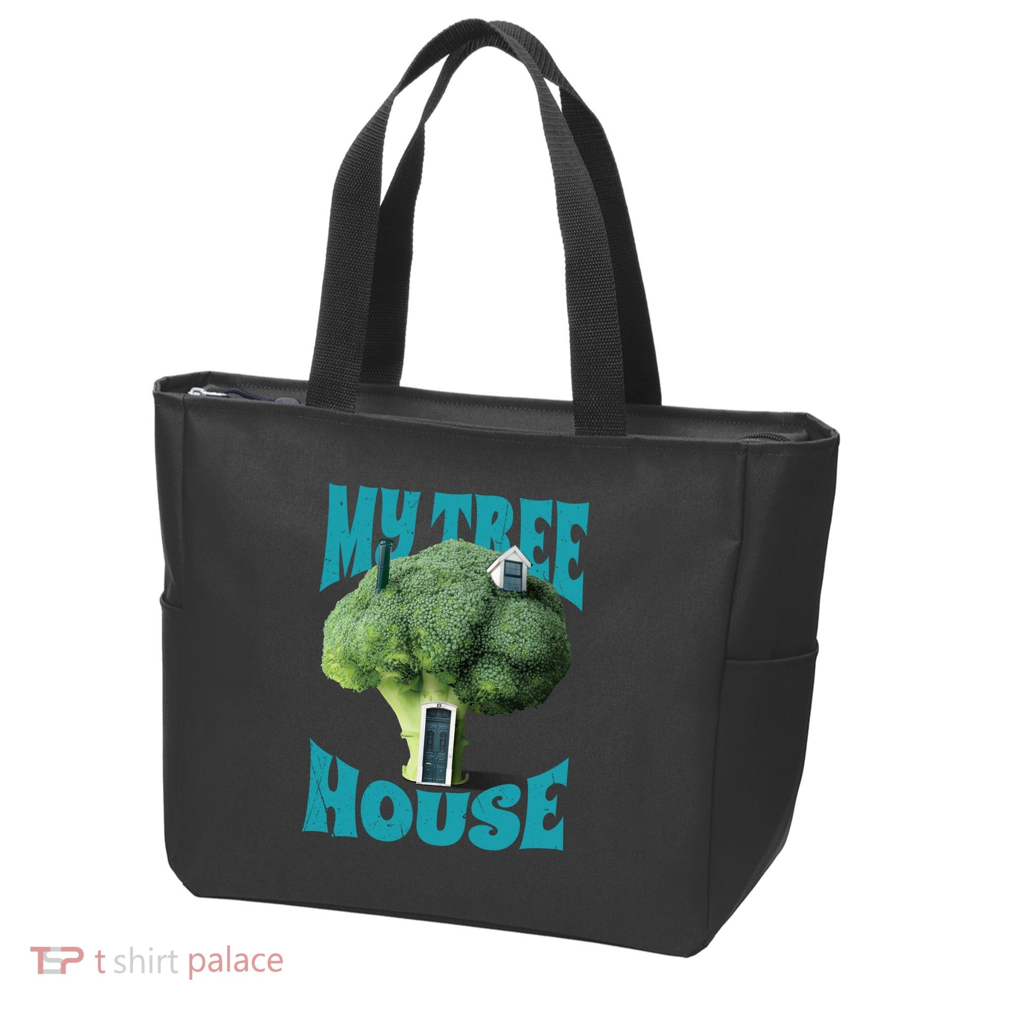 My Broccoli Tree House Funny Tote Bag