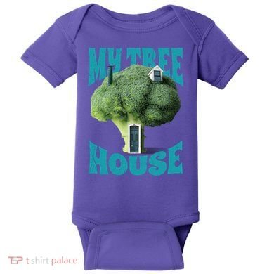 My Broccoli Tree House Funny Baby Bodysuit