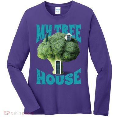My Broccoli Tree House Funny Women's Long Sleeve Shirt