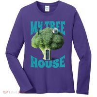 My Broccoli Tree House Funny Women's Long Sleeve Shirt thumb 0