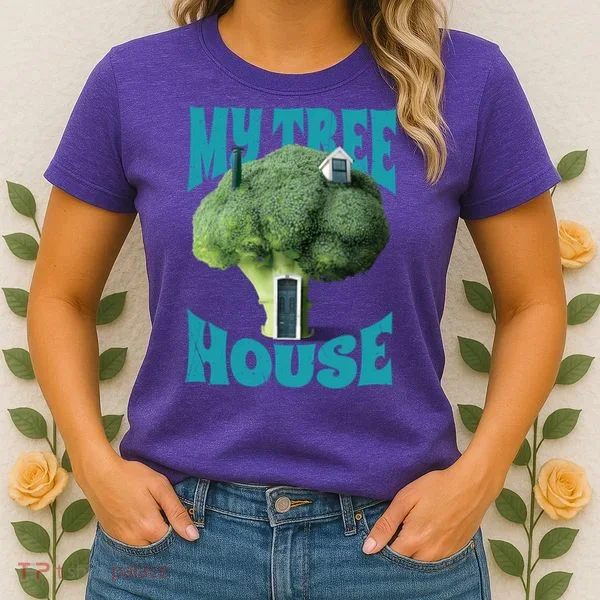 My Broccoli Tree House Funny Women's T-Shirt