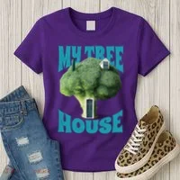 My Broccoli Tree House Funny Women's T-Shirt thumb 3