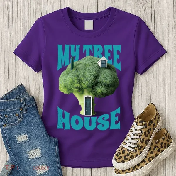 My Broccoli Tree House Funny Women's T-Shirt