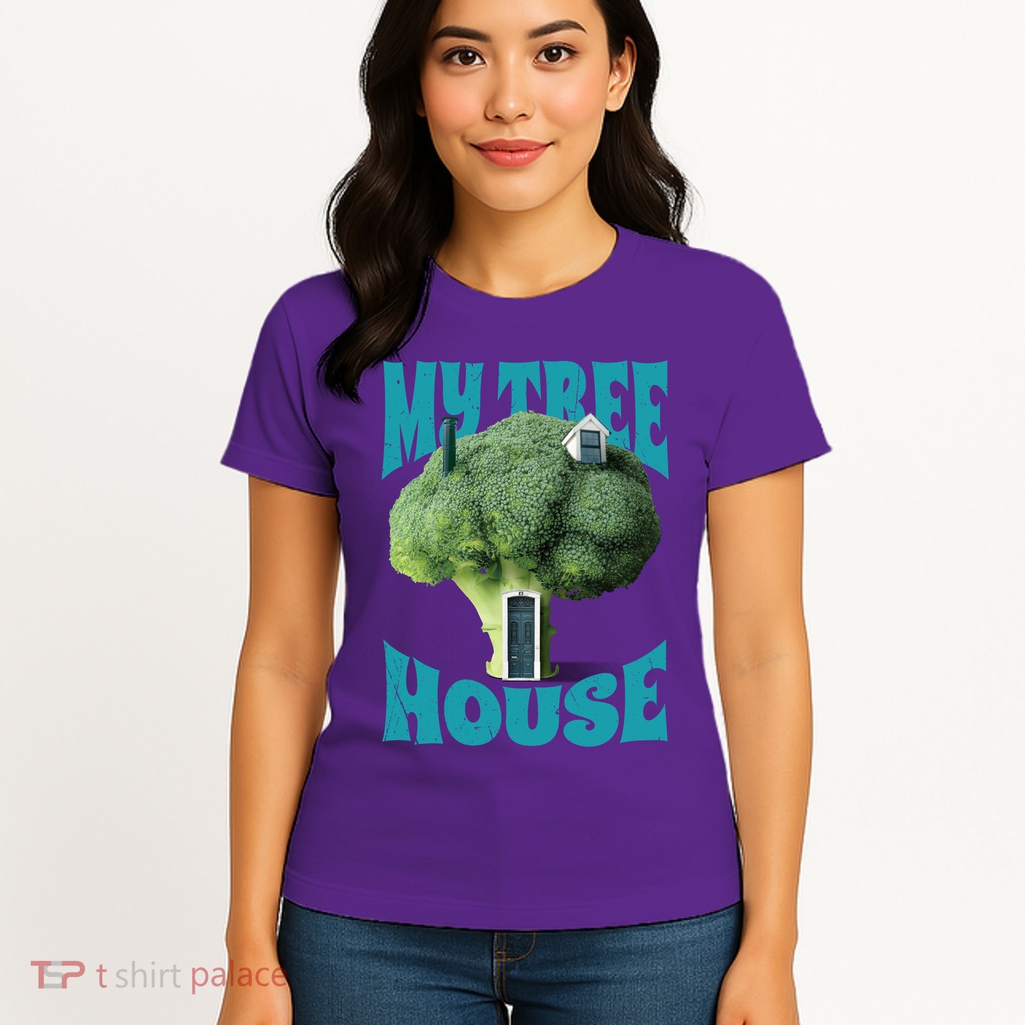 My Broccoli Tree House Funny Women's T-Shirt