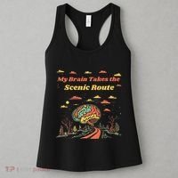 My Brain Takes The Scenic Route Women's Tank Top thumb 3