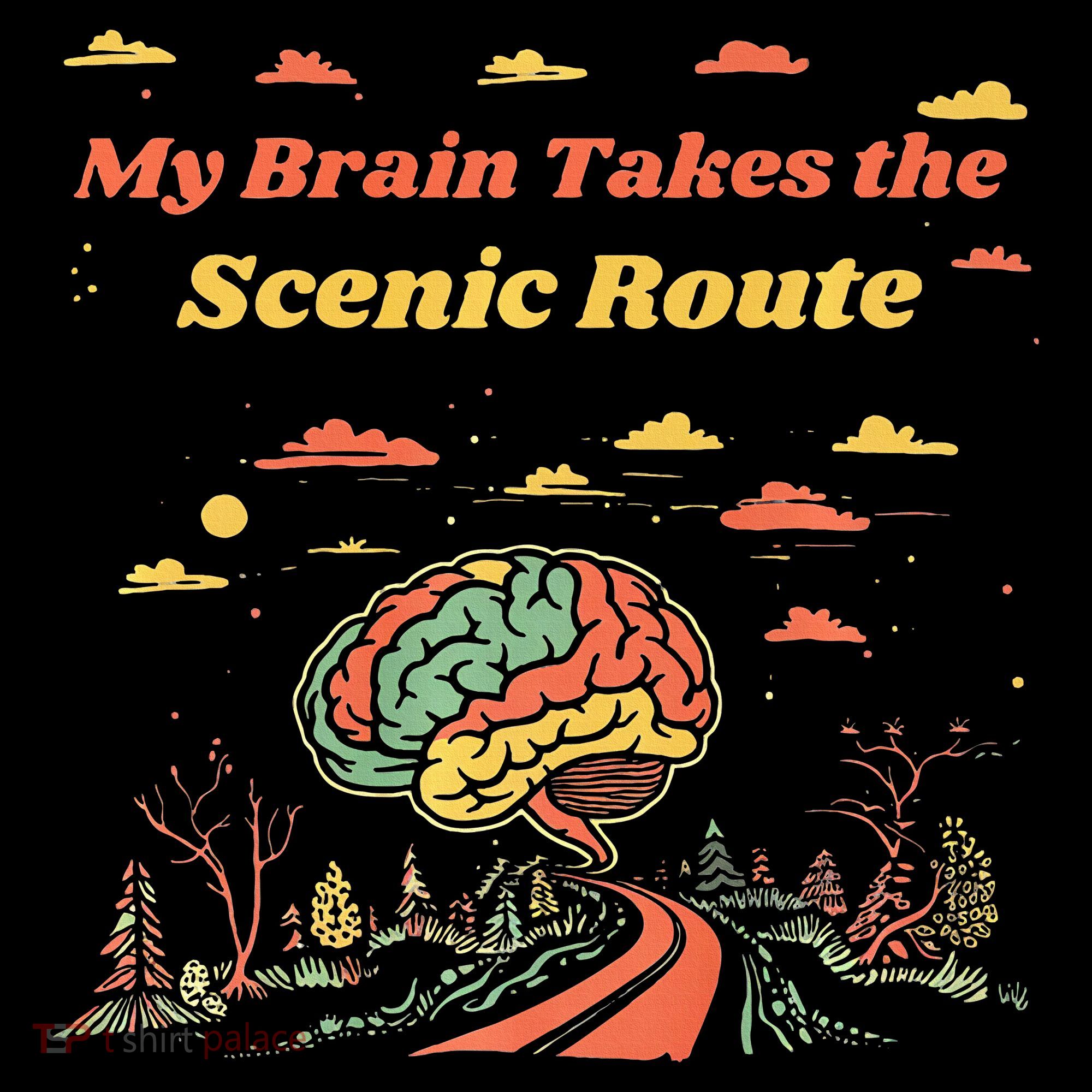 My Brain Takes The Scenic Route Baby Bodysuit