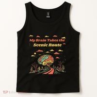 My Brain Takes The Scenic Route Tank Top thumb 2