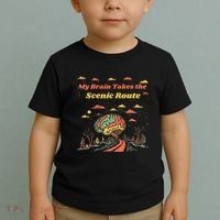 My Brain Takes The Scenic Route Toddler T-Shirt thumb 2