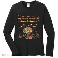 My Brain Takes The Scenic Route Women's Long Sleeve Shirt thumb 0