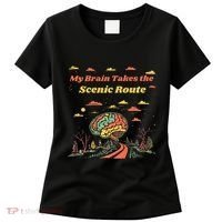 My Brain Takes The Scenic Route Women's T-Shirt thumb 0