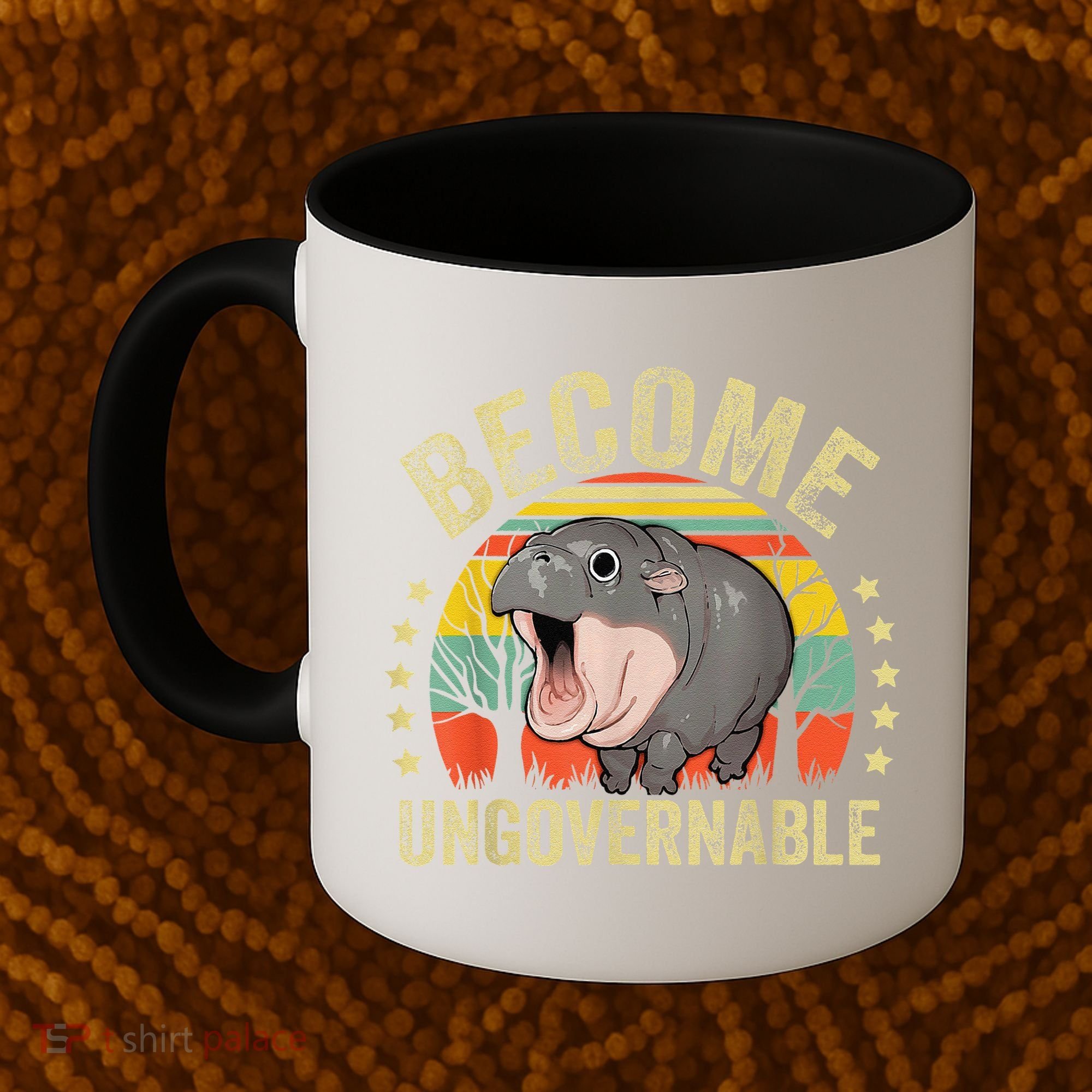 Moodeng Become Ungovernable Funny Baby Hippo Moo Deng Joke Coffee Mug