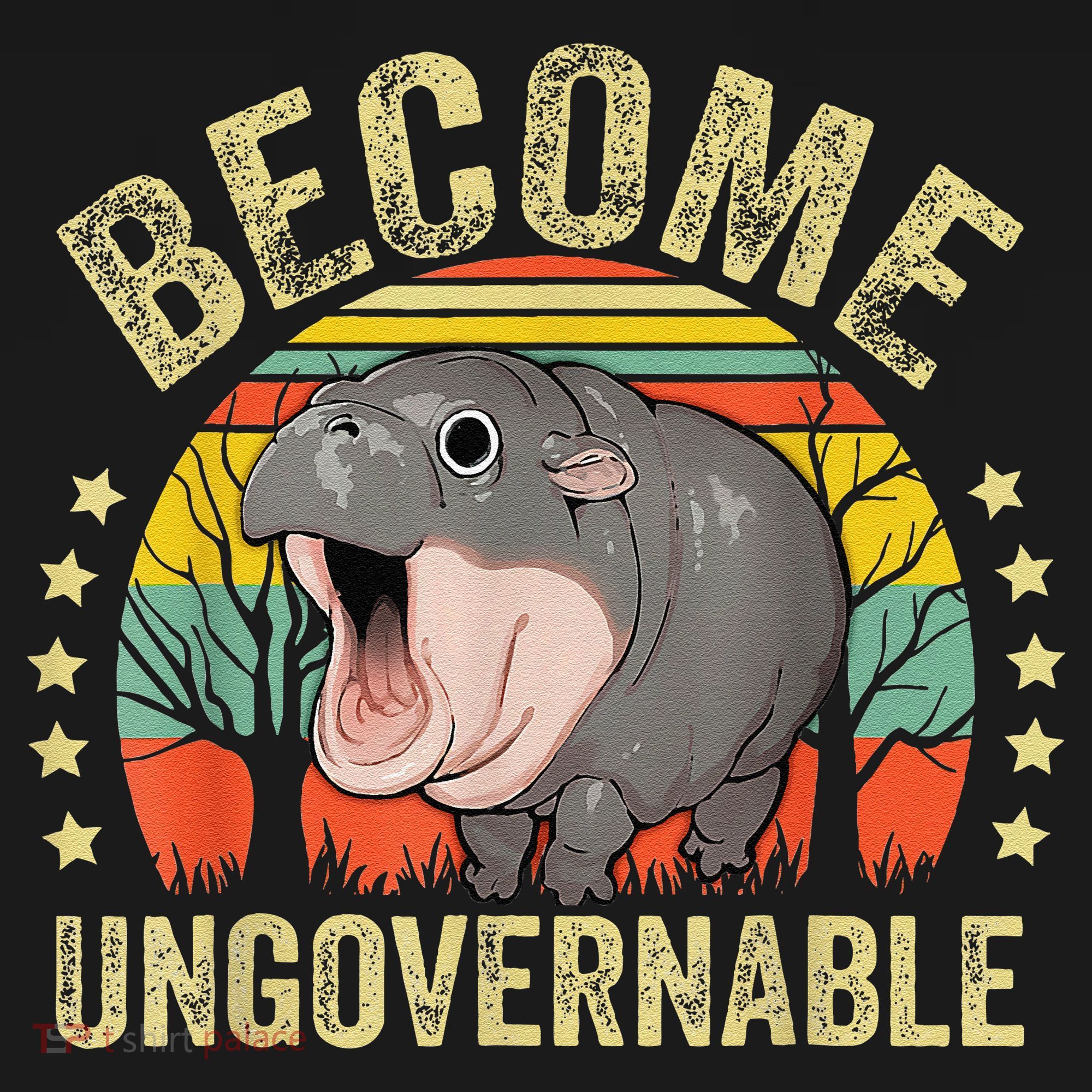Moodeng Become Ungovernable Funny Baby Hippo Moo Deng Joke Coaster