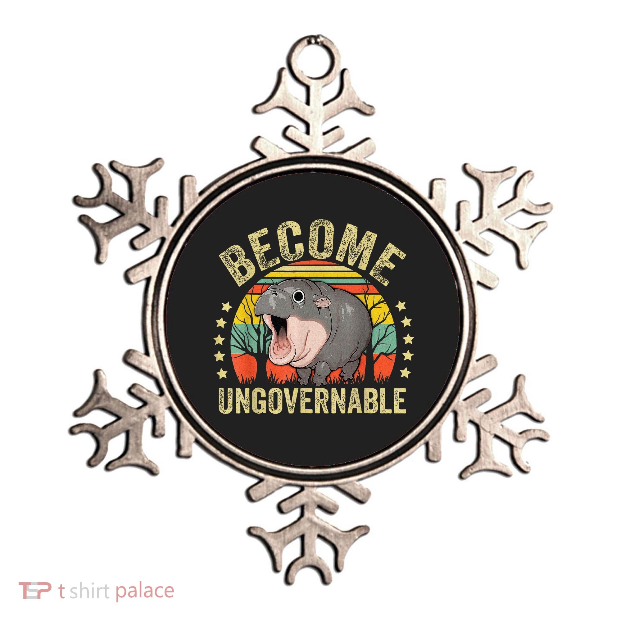 Moodeng Become Ungovernable Funny Baby Hippo Moo Deng Joke Ornament