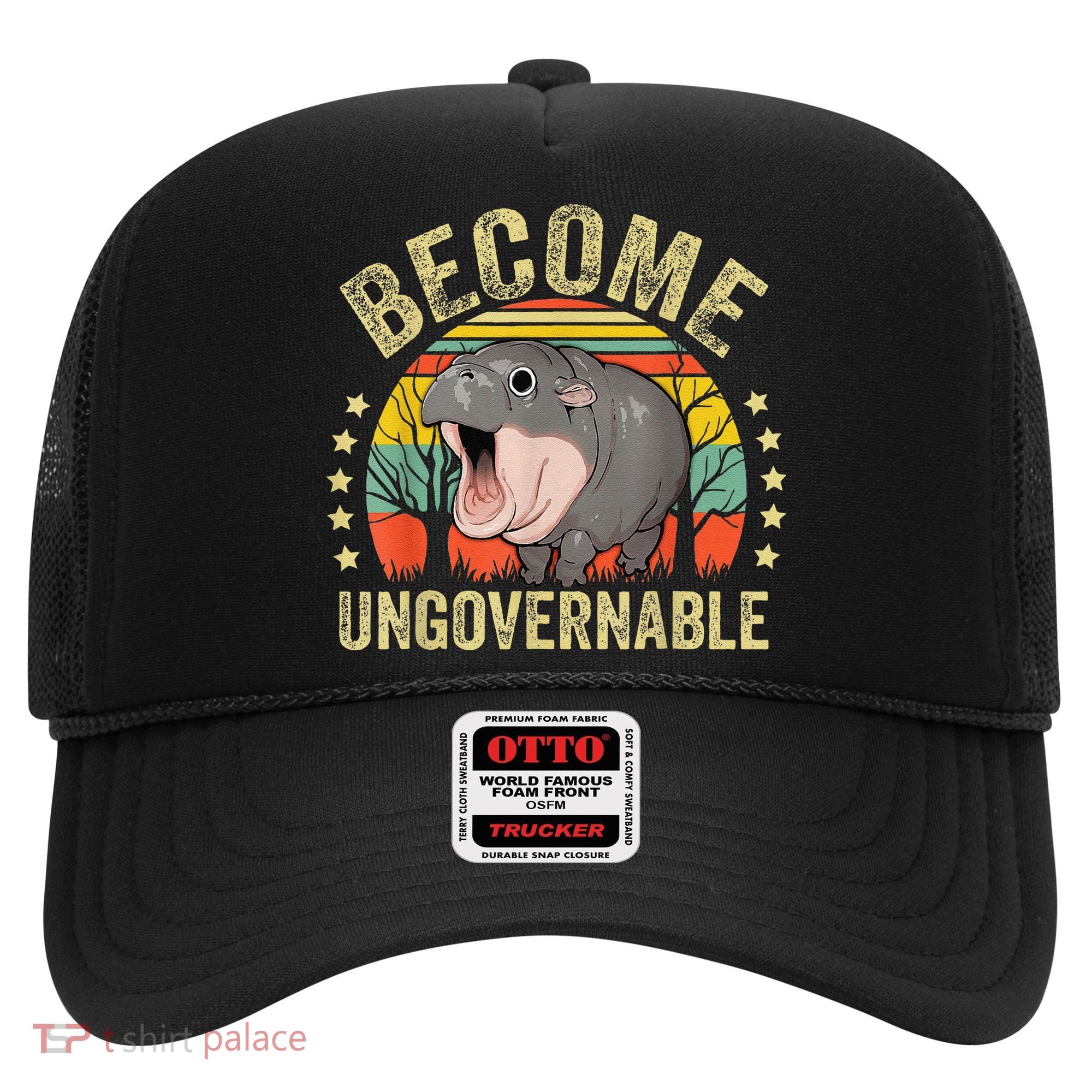 Moodeng Become Ungovernable Funny Baby Hippo Moo Deng Joke Hat