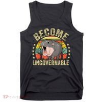 Moodeng Become Ungovernable Funny Baby Hippo Moo Deng Joke Tank Top thumb 0