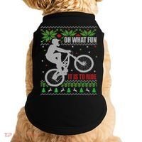 Mountain Bike Ugly Christmas Mountain Biking Gift Doggie Tank thumb 0