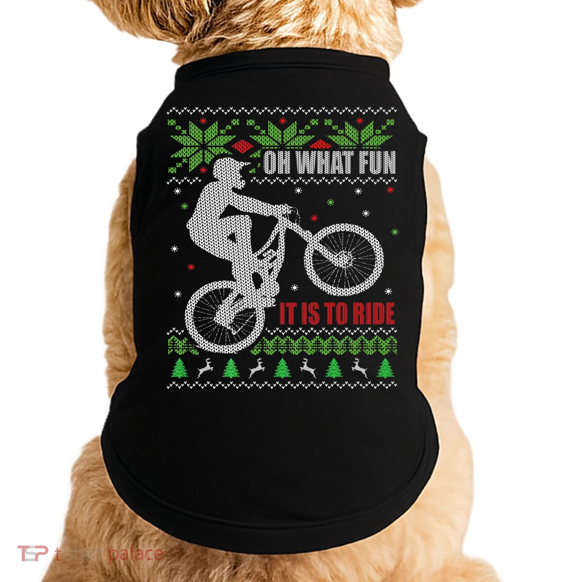 Mountain Bike Ugly Christmas Mountain Biking Gift Doggie Tank