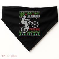 Mountain Bike Ugly Christmas Mountain Biking Gift USA-Made Doggie Bandana thumb 0