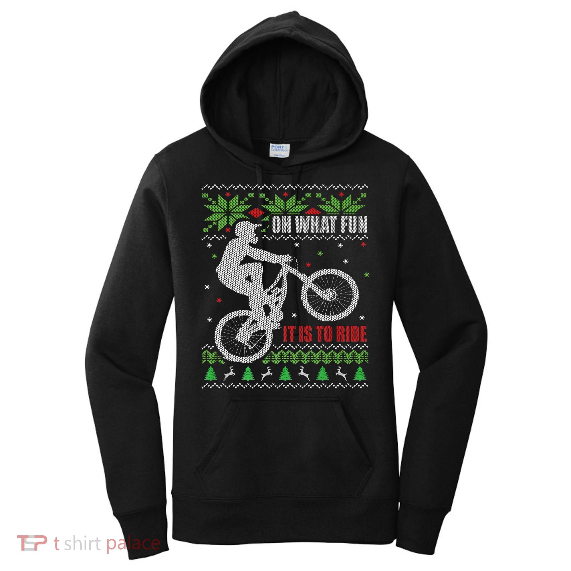 Mountain Bike Ugly Christmas Mountain Biking Gift Women's Hoodie