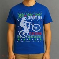 Mountain Bike Ugly Christmas Mountain Biking Gift T-Shirt thumb 3