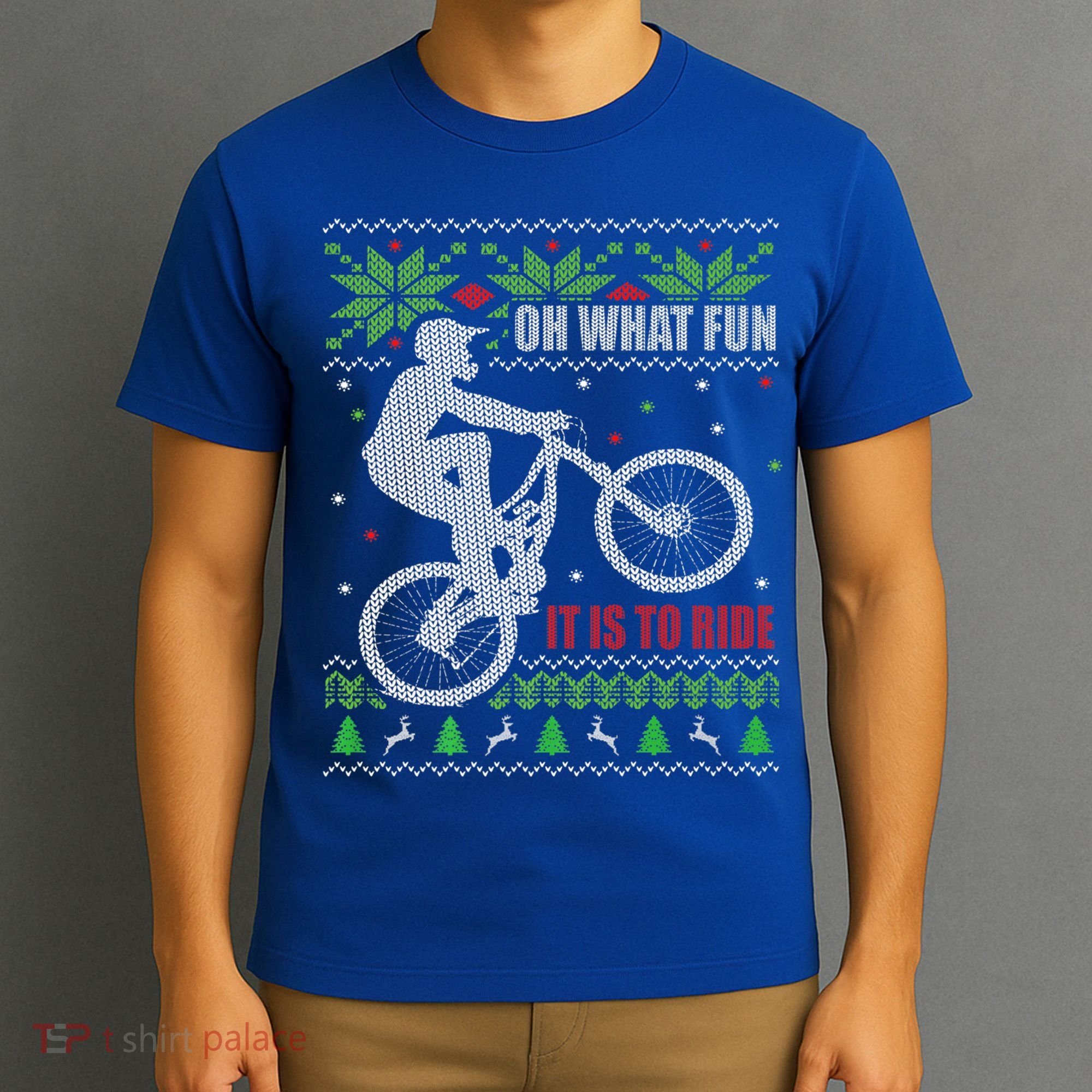 Mountain Bike Ugly Christmas Mountain Biking Gift T-Shirt