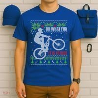 Mountain Bike Ugly Christmas Mountain Biking Gift T-Shirt thumb 6