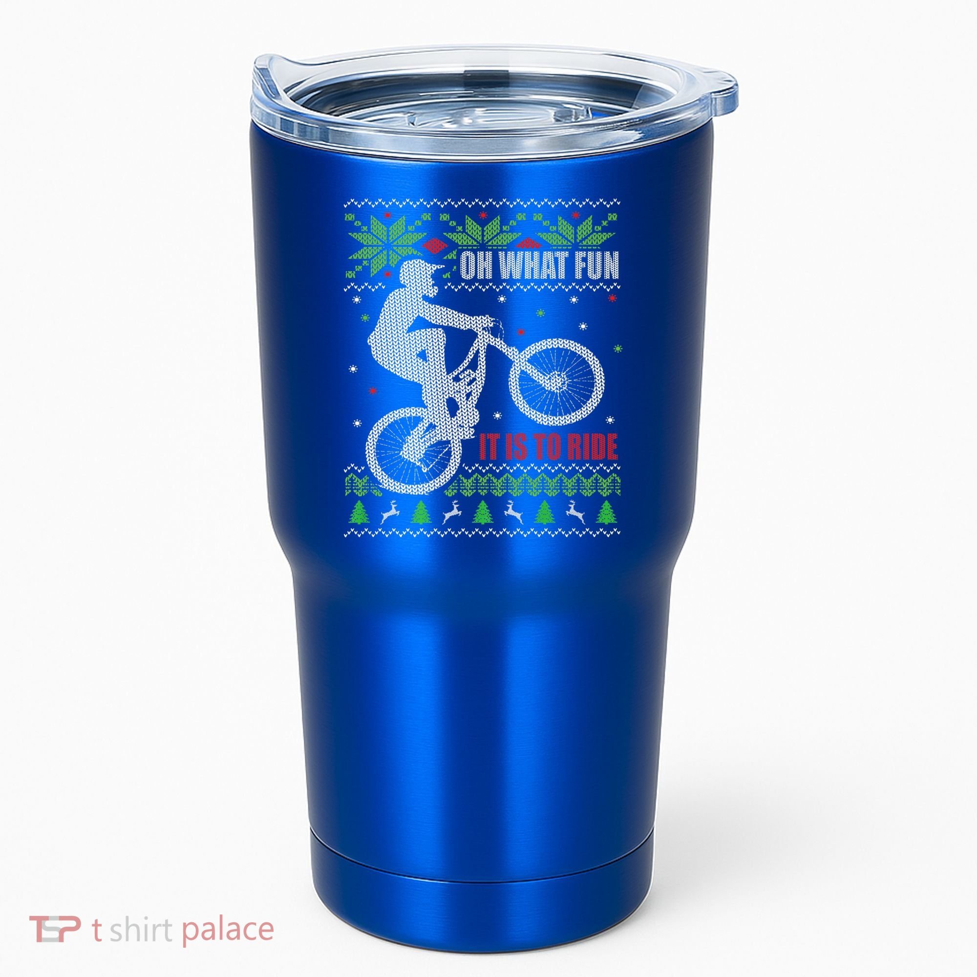 Mountain Bike Ugly Christmas Mountain Biking Gift Tumbler