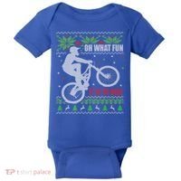 Mountain Bike Ugly Christmas Mountain Biking Gift Baby Bodysuit thumb 0