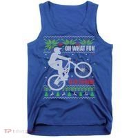 Mountain Bike Ugly Christmas Mountain Biking Gift Tank Top thumb 0