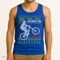 Mountain Bike Ugly Christmas Mountain Biking Gift Tank Top thumb 3