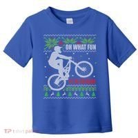Mountain Bike Ugly Christmas Mountain Biking Gift Toddler T-Shirt thumb 0