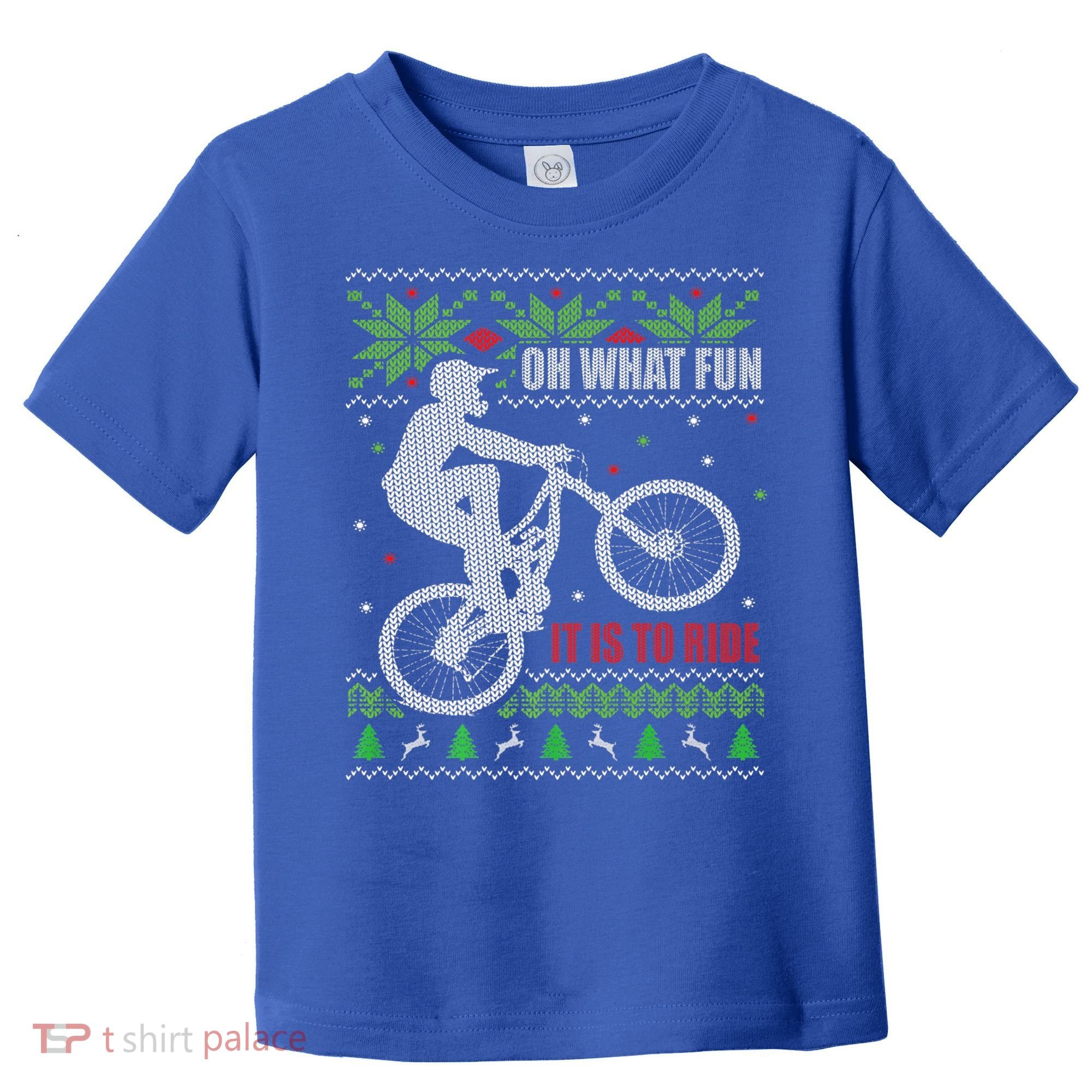 Mountain Bike Ugly Christmas Mountain Biking Gift Toddler T-Shirt