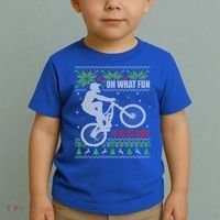 Mountain Bike Ugly Christmas Mountain Biking Gift Toddler T-Shirt thumb 2