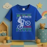 Mountain Bike Ugly Christmas Mountain Biking Gift Toddler T-Shirt thumb 3