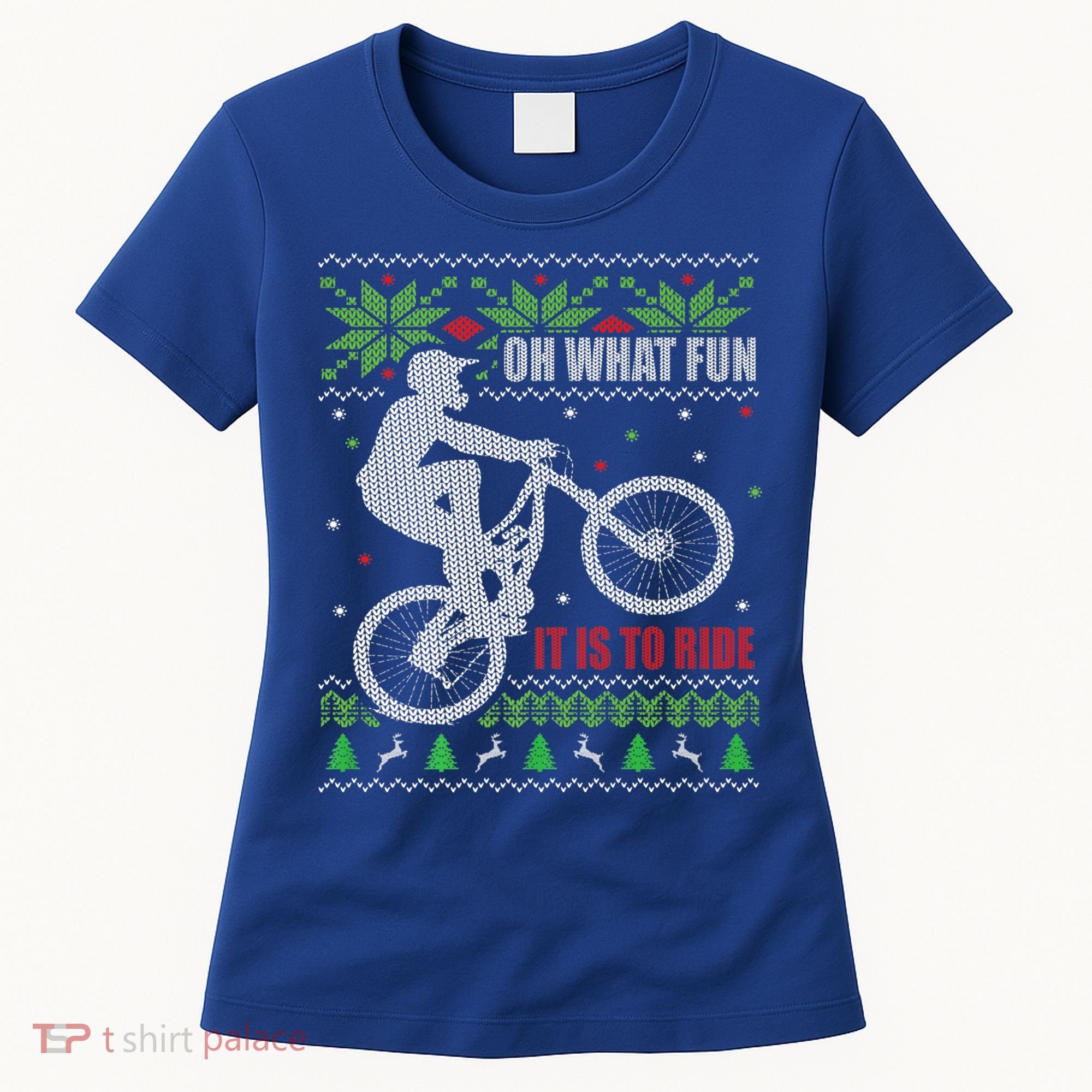Mountain Bike Ugly Christmas Mountain Biking Gift Women's T-Shirt