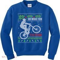 Mountain Bike Ugly Christmas Mountain Biking Gift Kids Sweatshirt thumb 0