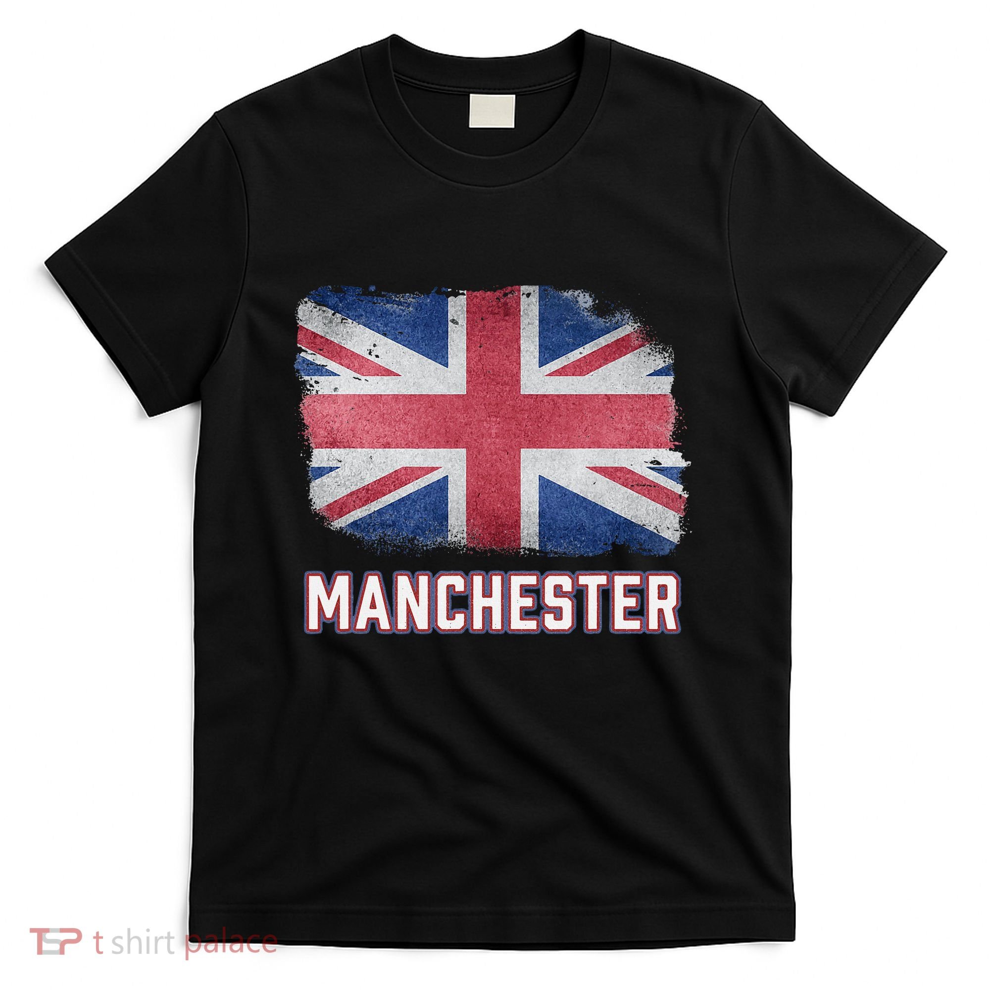 Manchester British United Kingdom Flag Vintage Uk Souvenir T-Shirt