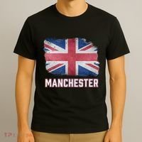 Manchester British United Kingdom Flag Vintage Uk Souvenir T-Shirt thumb 3
