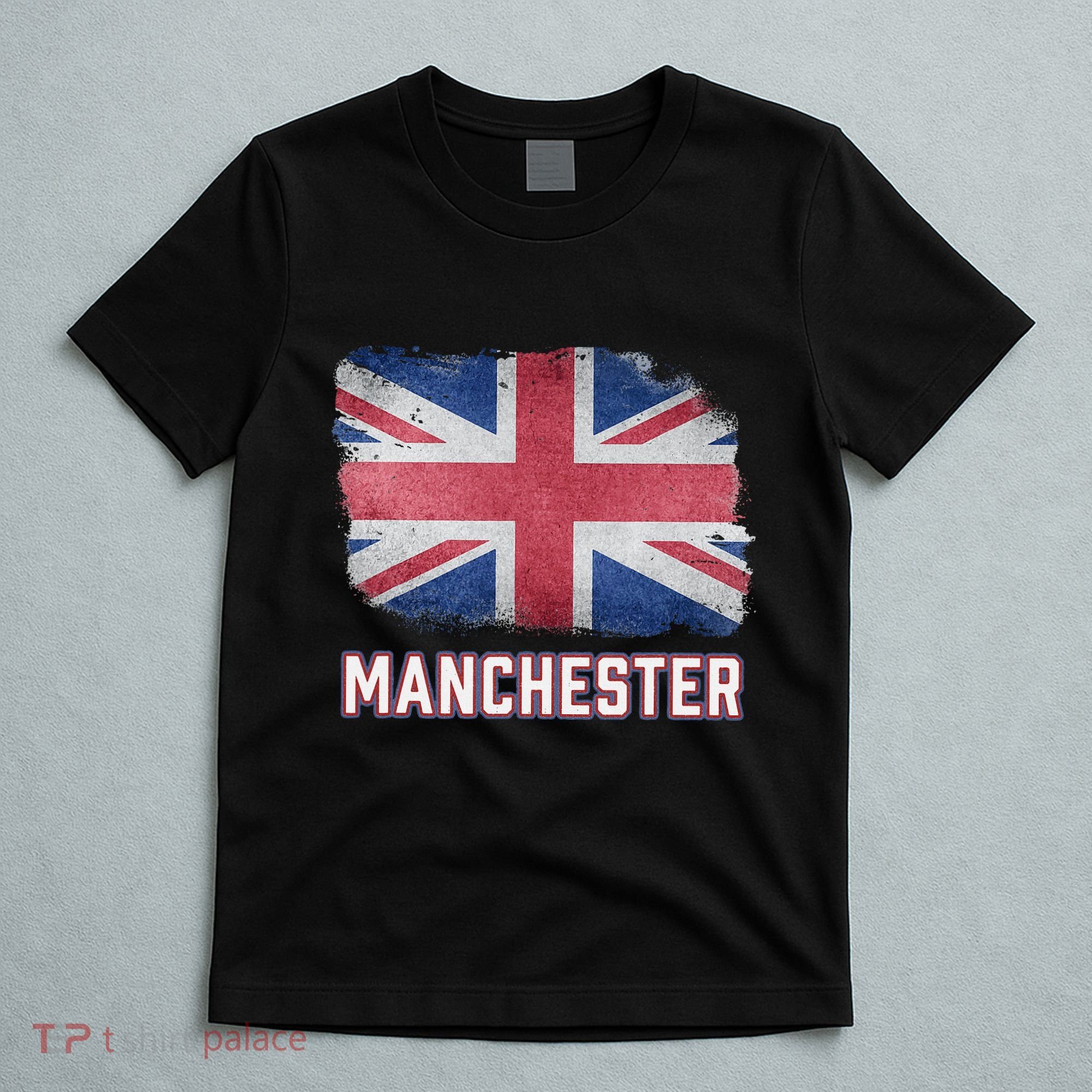 Manchester British United Kingdom Flag Vintage Uk Souvenir T-Shirt
