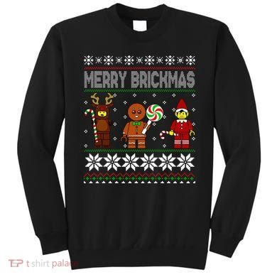 Merry Brickmas Ugly Christmas Block Brick Building  Sweatshirt
